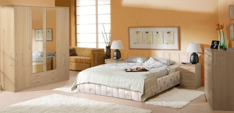 Modern Sample Solid Wooden Bed in Bedroom Furniture (SZ-BF138)