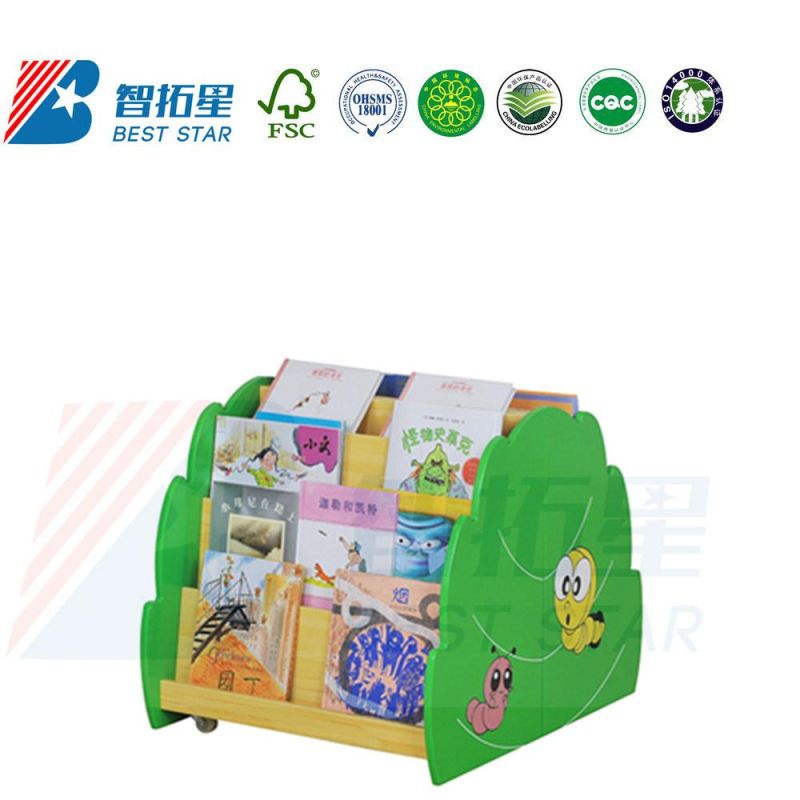 Children Bookdshelf Wooden Kids Book Shelf Wooden Bookcase for Primary School, Kindergarten and Preschool, School Library Bookcase