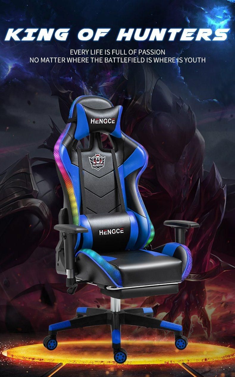 Hot Popular High Quality Anji RGB Race Racing Gaming Chair with Footrest