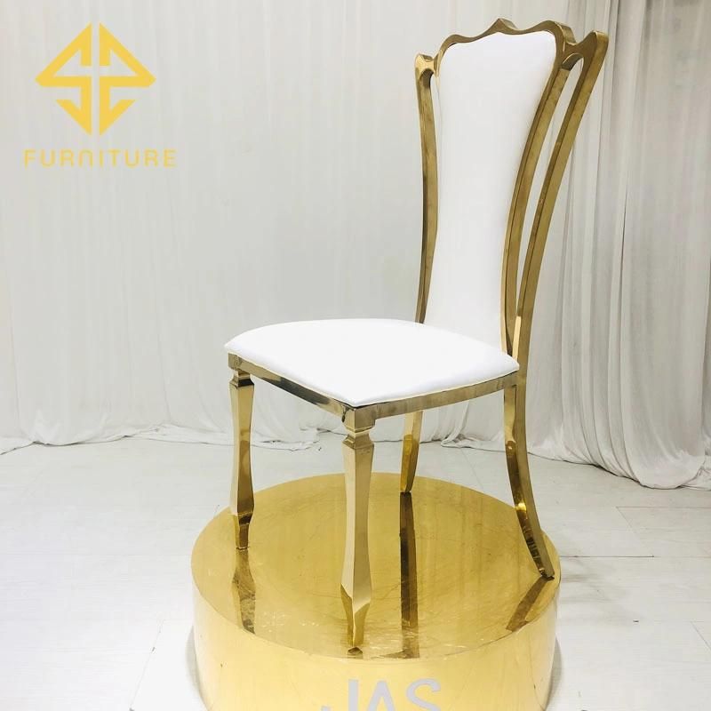 Fashionable Hot-Selling high Back Stainless Steel Dining Chair Hotel Furniture Wedding Events Used