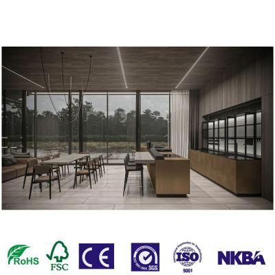 Chinese Artificial Modern Walnut Wood Veneer Kitchen Cabinets Furniture Manufactory