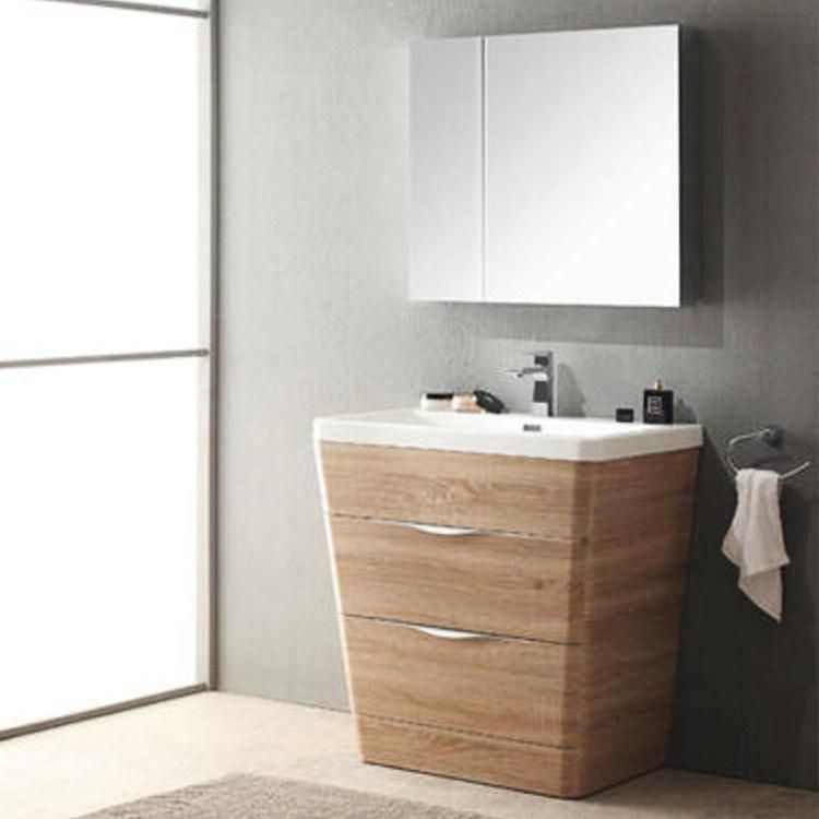 Modern Style Hot Selling White Oak Vanity with Medicine Cabinet Bathroom Furniture Vanities