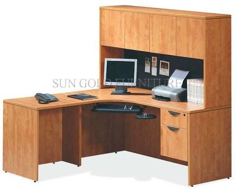 Modern Laminated Particle Board Computer Desk with Shelves Price (SZ-OD217)