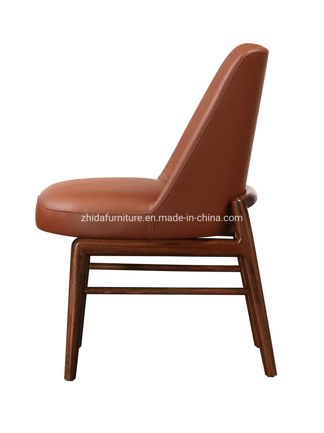 Modern Leather and Fabric Chair for Restaurant and Cafe Shop