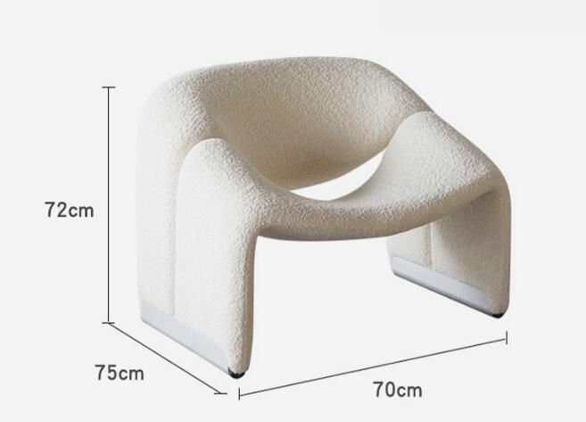 Modern M Shape Lobby Chairs Fiberglass Groovy Lounge Chair for Hotel Furniture