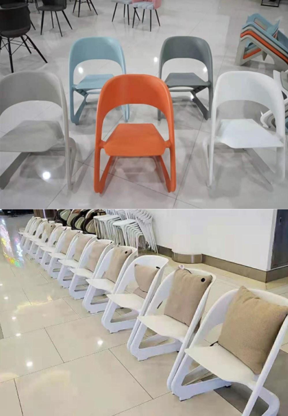 Nordic Dining Desk Chair Home Modern Minimalist Plastic Chair Thickened Stool Backrest Restaurant Creative Dining Table and Chair