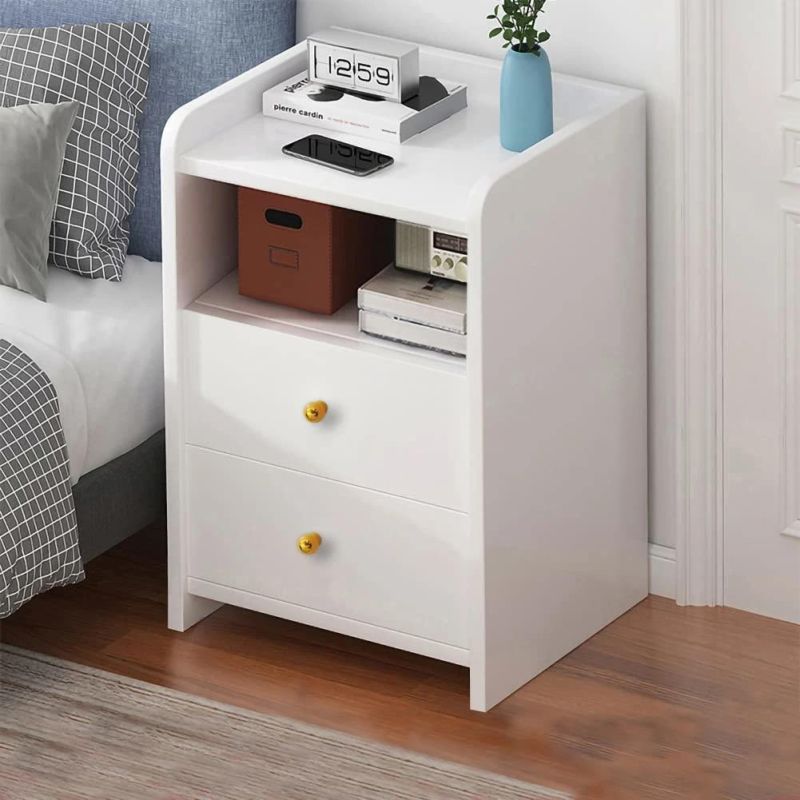 White Nightstand, End Table, Bedside Table, Bedside Cupboard, Bedside Cabinets, Small Spaces Side End Table