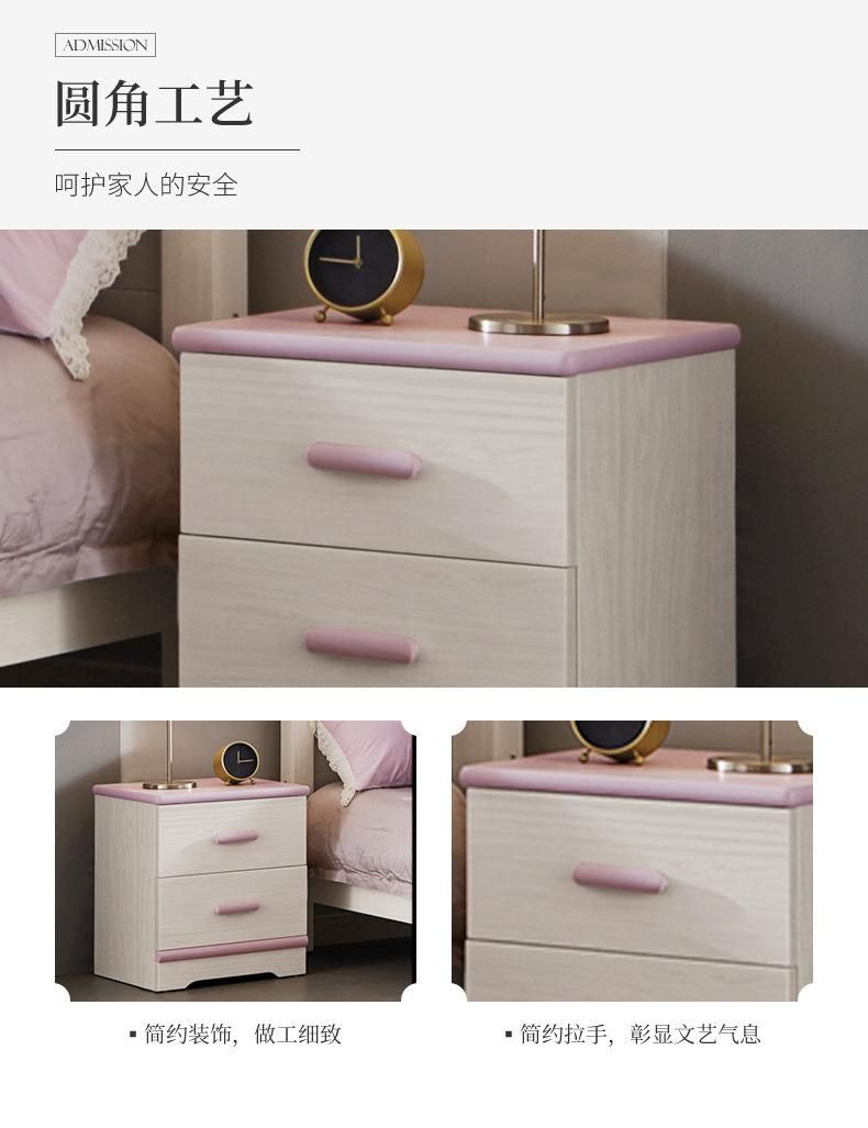 Modern Design Simple Atmosphere Wooden Wardrobe Bed Furniture Set