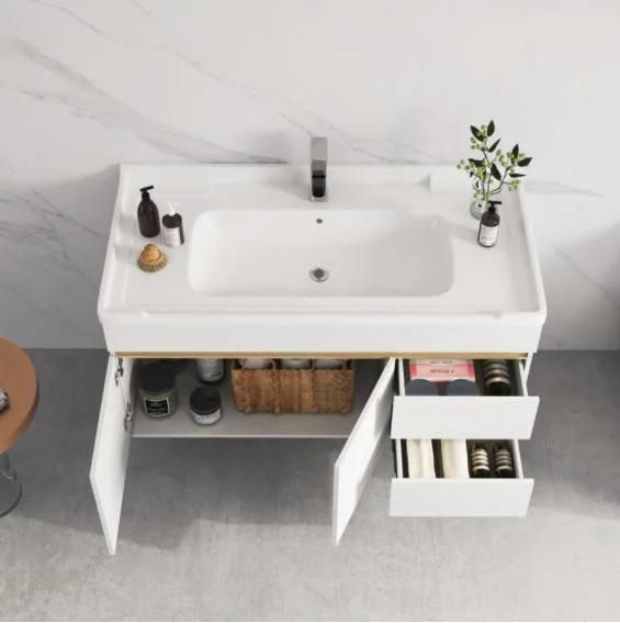 Designer Custom Light Luxury Modern Simple Rock Board Bathroom Cabinet Combination Toilet Hand Wash Face Wash Face Wash Basin Cabinet Cabinet