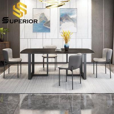 Modern Simple Home Furniture Sintered Stone Dining Table with Chair