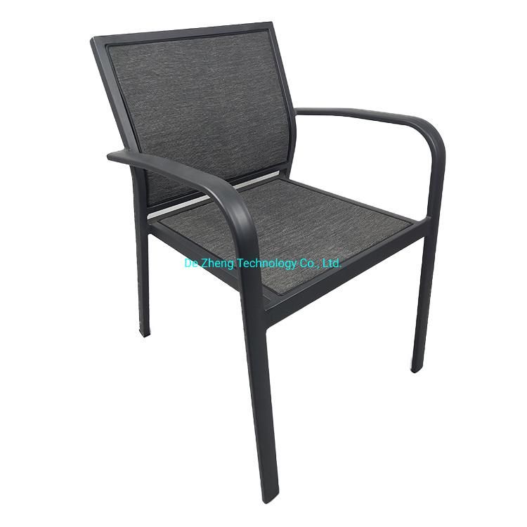 Modern Stylish Textilene Mesh Large Armchair Outdoor Garden Restaurant Hotel Shop Bistro Furniture