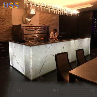 Western Style Glowing Hotel Restaurant Nightclub Bar Counter