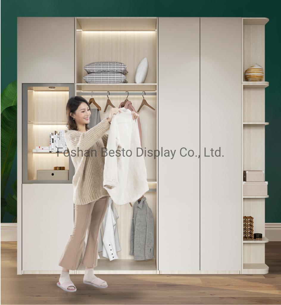 Bespoke Furniture Modern Custom Wardrobe Made of Plywood and Glass with Hardware Handles for Bedroom Popular in USA