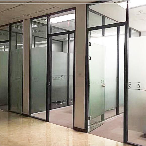 Modern Glass Partition 12mm Glass Aluminium Office Glass Partition