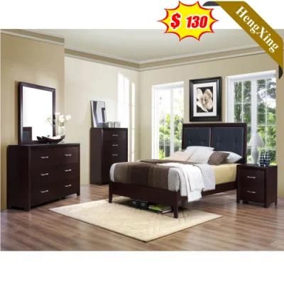 Modern Chinese Home Hotel Bedroom Furniture Wooden Melamine Children Storage King Double Bed