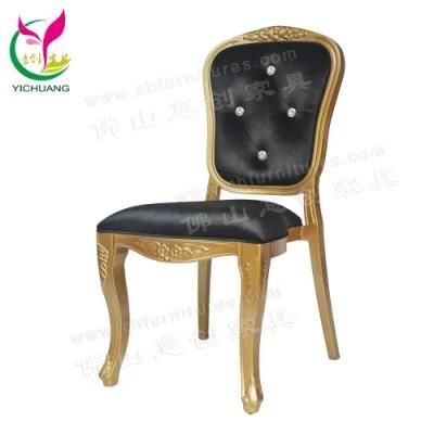 Yc-D10 Cheap Rental Stacking Black Velvet Banquet Hotel Chair Wedding