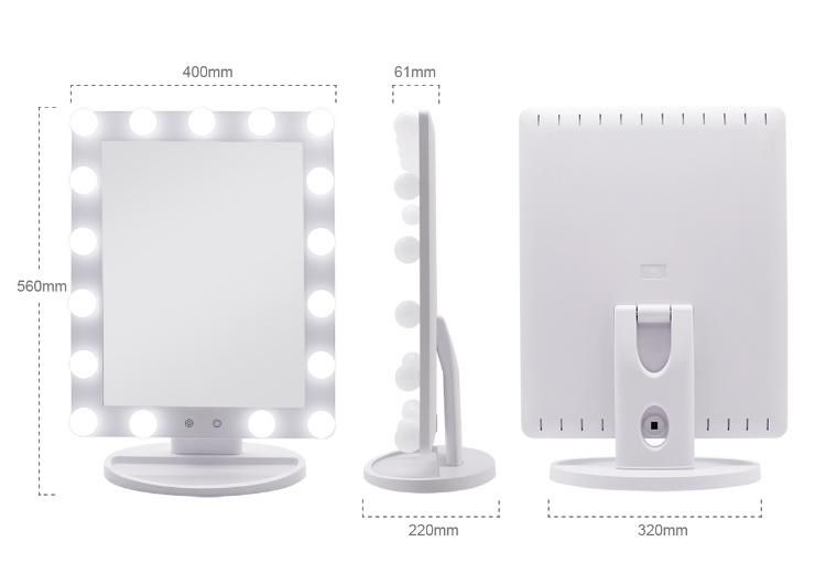 Vanity Mirror with 17PCS Dimmable Bulbs Hollywood LED Makeup Mirror