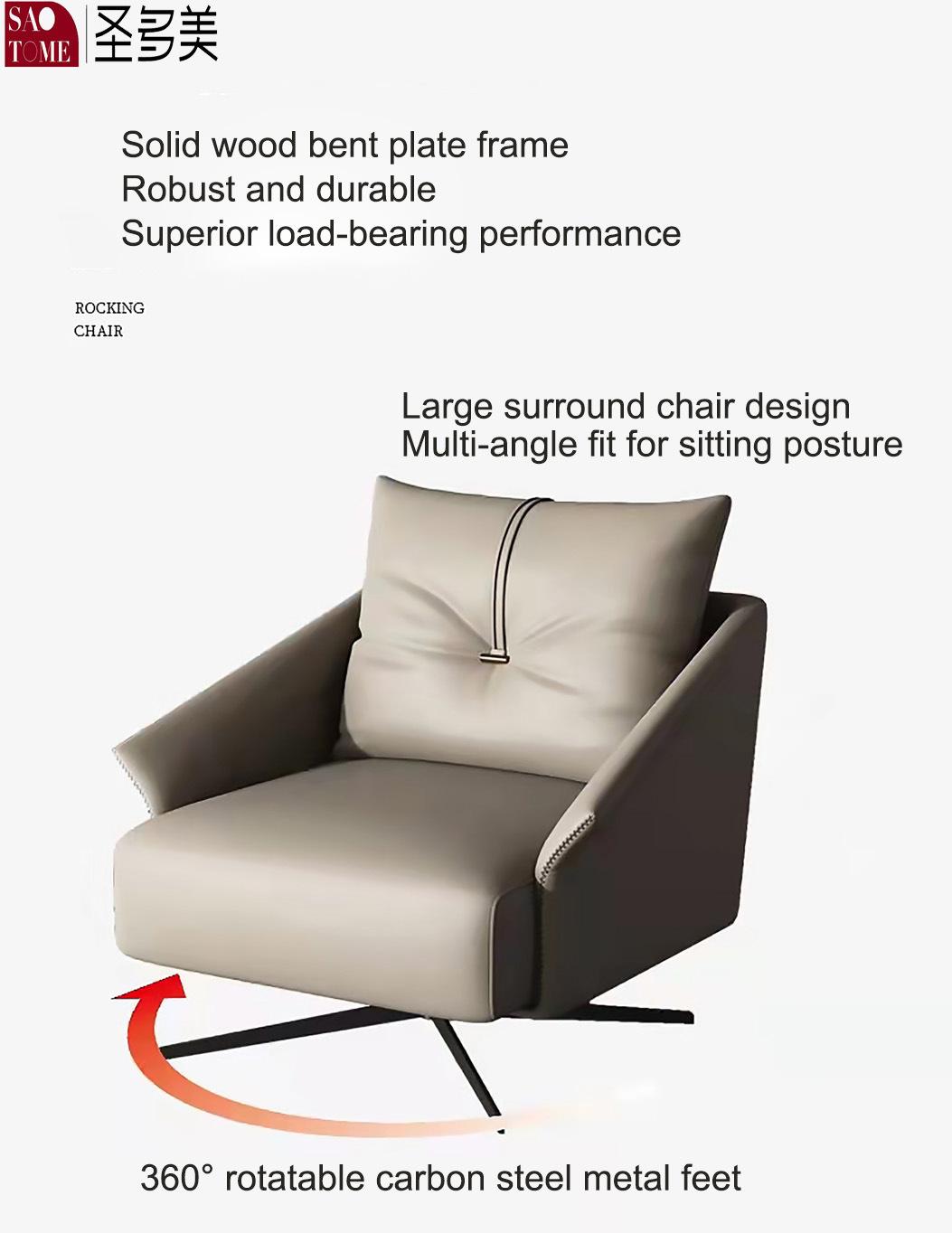 Living Room Metal Lounge PU Leisure Chair Factory Wholesales