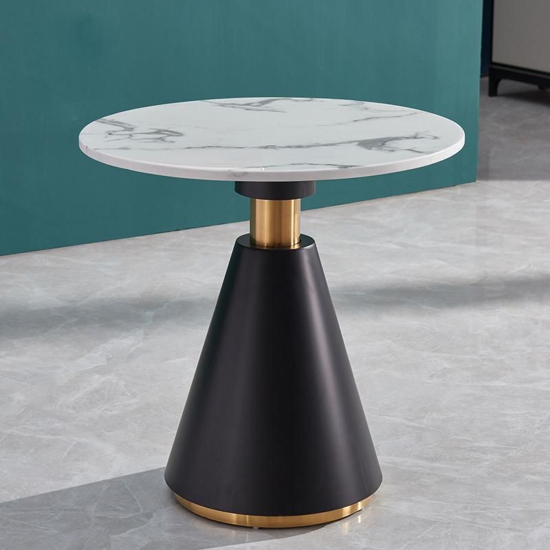 Modern Furniture Carbon Steel Matt Marble Rock Plate Coffee Table