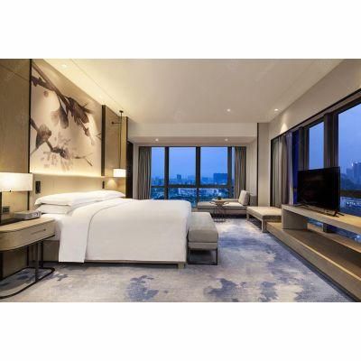 high End Hiton Hotel Project Design Bedroom PU Leather Furniture