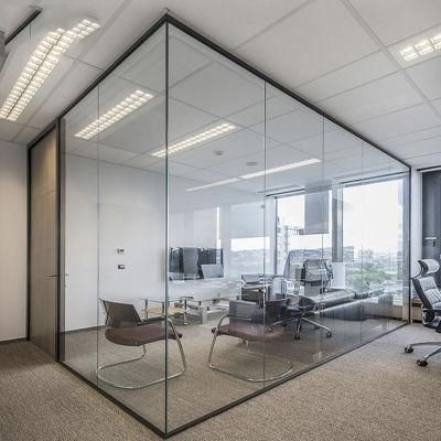 Modern Glass Partition 12mm Glass Aluminium Office Glass Partition