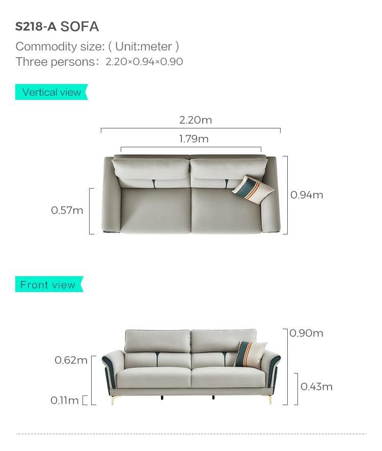 Linsy Modern Living Room Corner L Shape Sofa Set Furniture S218