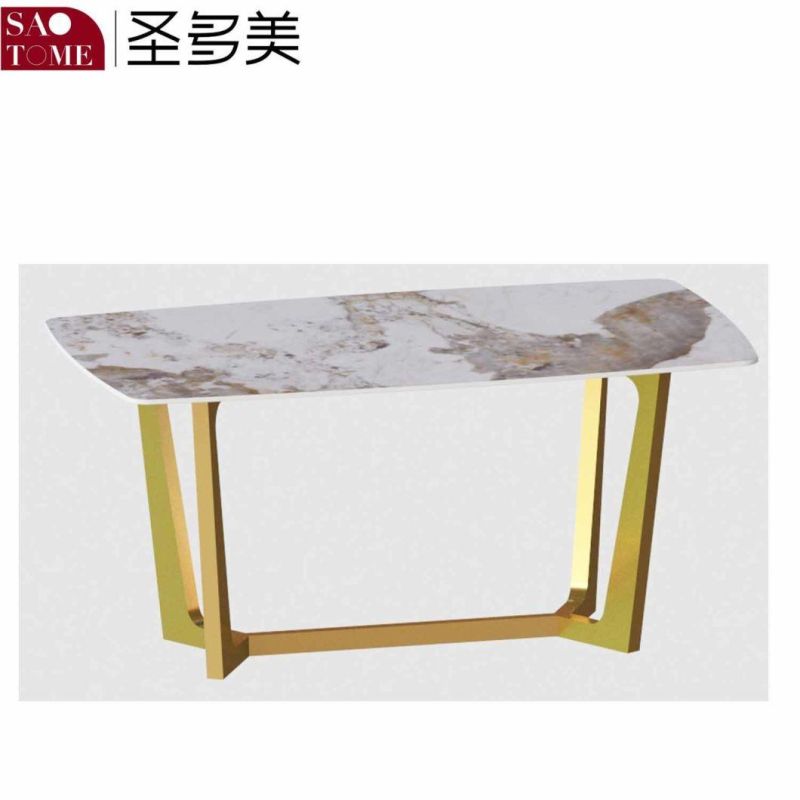 Modern Living Room Dining Room Furniture Titanium V-Shaped Dining Table