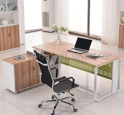 New Design Wooden Top Steel Frame Modern Desk (SZ-OD196)