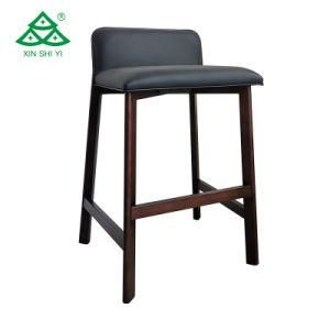 Wholesale Bar Furniture Customized Wood Frame Leather Uphostery Bar Chairs