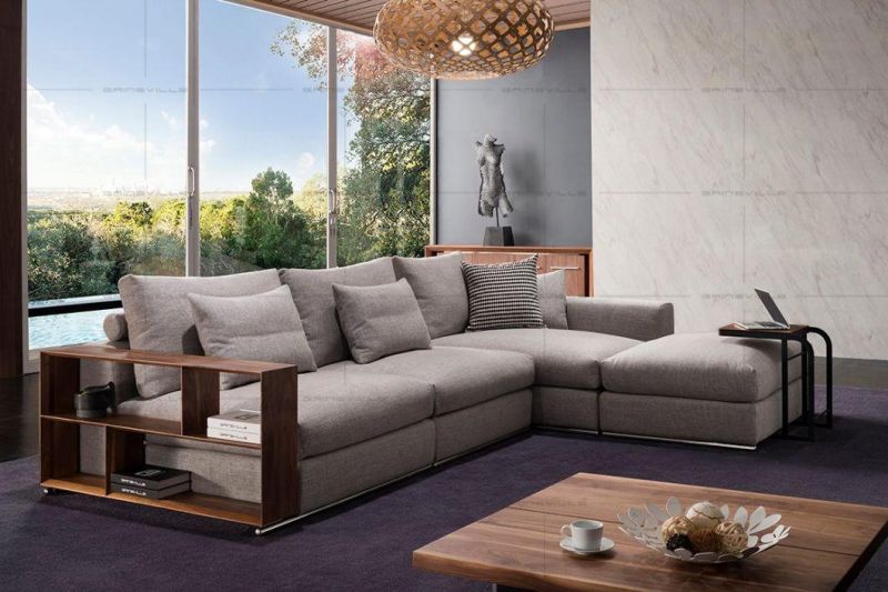 Home Furniture Set Genuine Leather Sofa Fabric Sofa GS9001