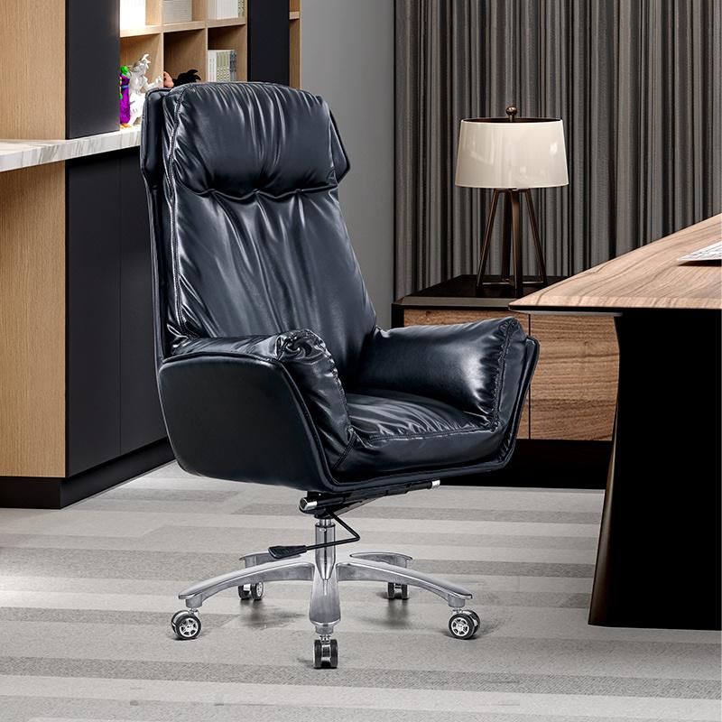 Office Furniture Synthetic Vinyl PU Leather High Back Swivel Staff Boss Executive Modern Office Chairs