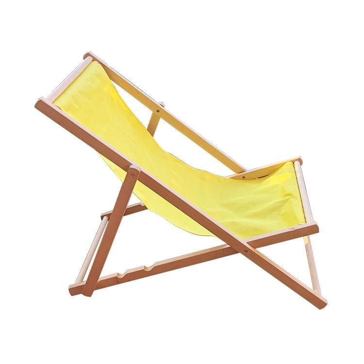 Beech Wood Foldable Wooden Beach Deck Chair Frame