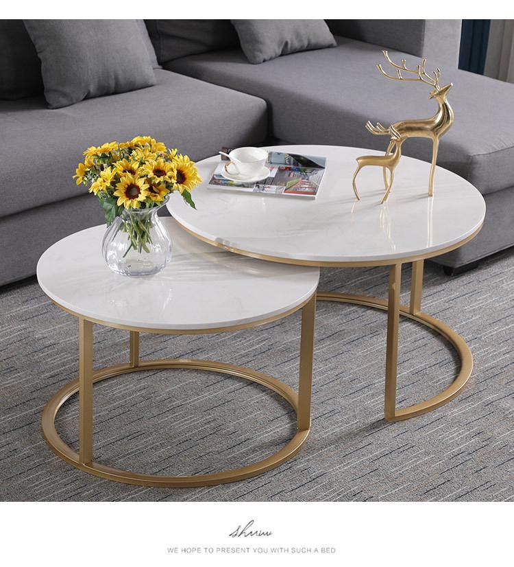 Hotel Furniture Gold Legs Coffee Table