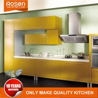 Orange Metallic Stainless Steel Kitchen Cabinets Furniture Hot Sale