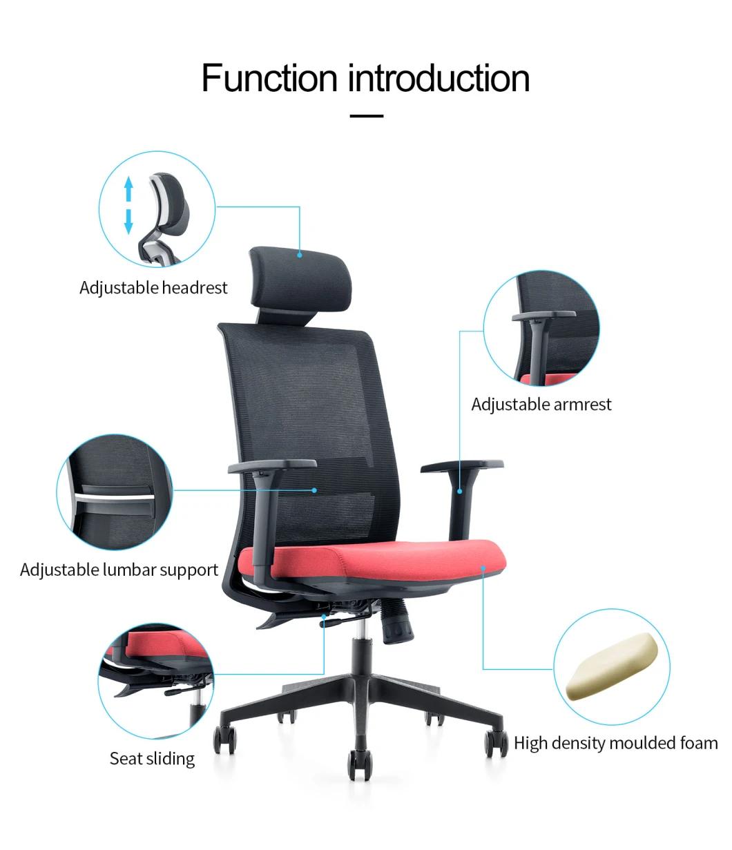 Multi Functional Executive Swivel Lumbar Support Manager Office Desk Chairs Furniture French Modern Comfortable Furniture