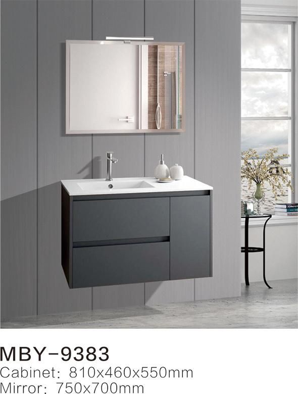 China Factory Wholesale Simple and Modern Plywood Bathroom Furniture with Mirror Cabinet