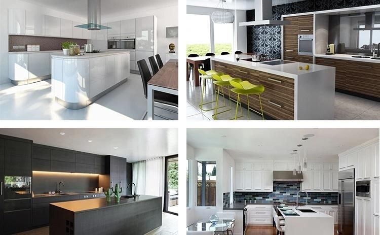 Modern Design MDF/Plywood Materials Lacquer Kitchen Cabinets