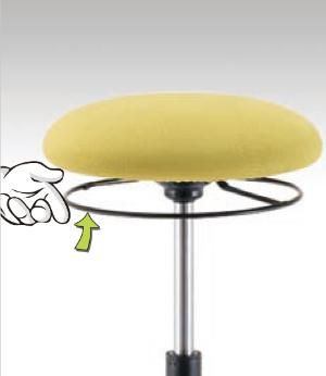 Height Adjustable Ergonomic Pneumatic Bar Wobble Standing Chair