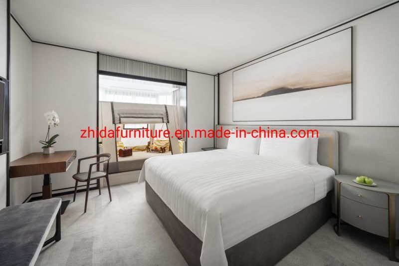 Modern Commercial Wooden Hotel Bedroom Living Room Furniture for 5 Star Resort Villa Apartment