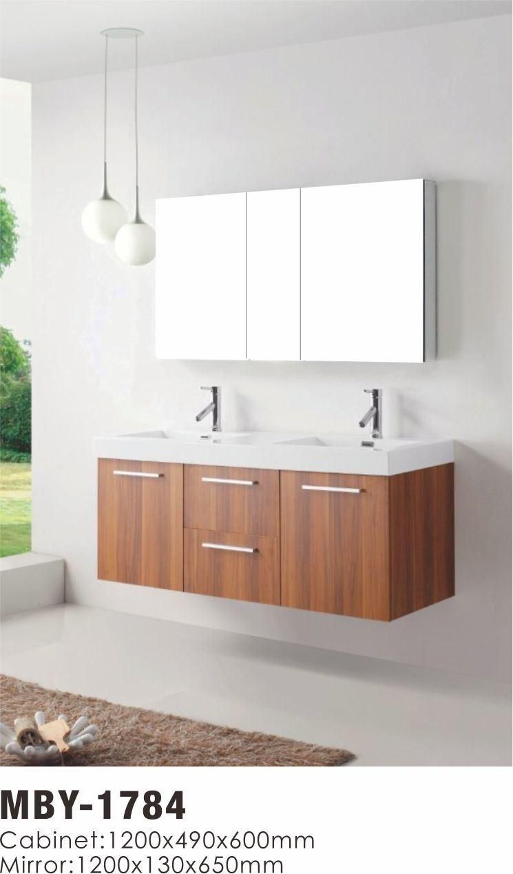 Double Basin Hot Sale Melamine Bathroom Cabinet