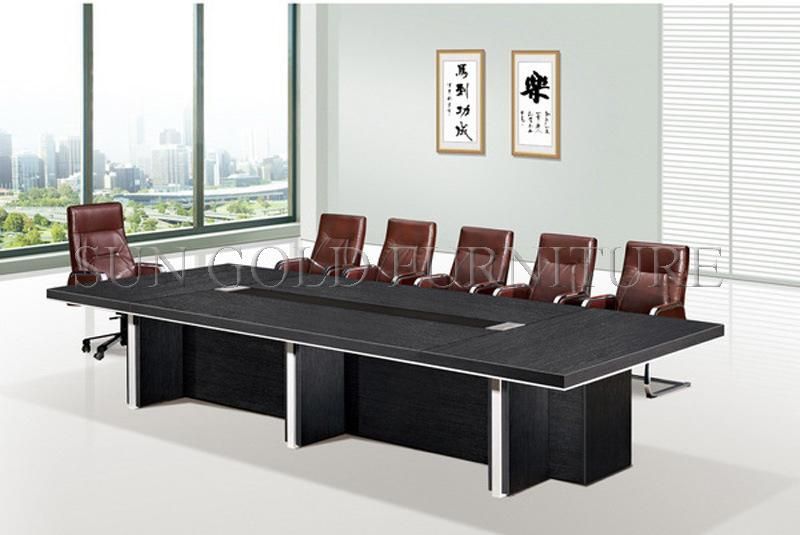 Office Furniture Melamine Rectangular Conference Table with Aluminum Frame (SZ-MTT081)