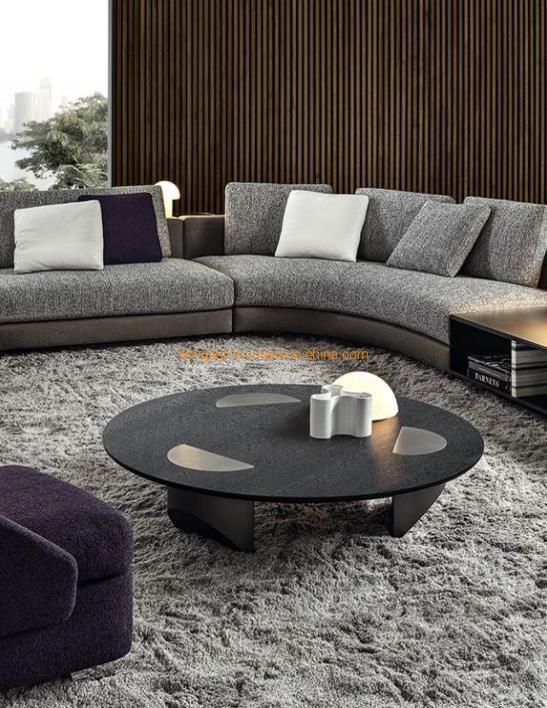 Modern Glass Living Room Coffee Table Round