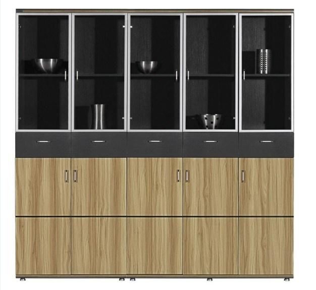 Modern Wooden Glass Door Filing Cabinet (SZ-FC020)