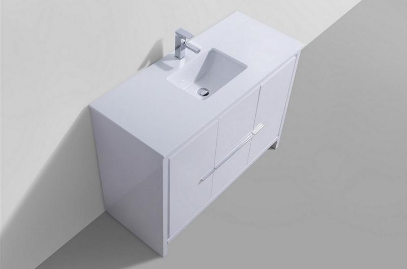 Hot Sale Light Gray Customized Design Single Sink Bathroom Vanity