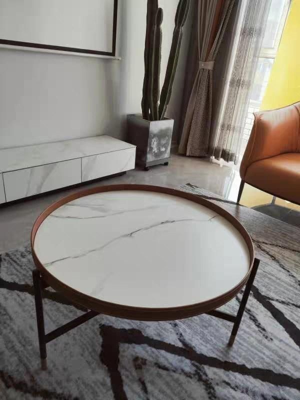 Leather Furniture Marble Sintered Stone Coffee Table