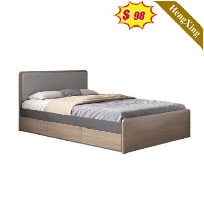 Wooden MDF Melamine Home Hotel Furniture Single Double King Bed Set Children Wooden Bedroom Set Bed Frame