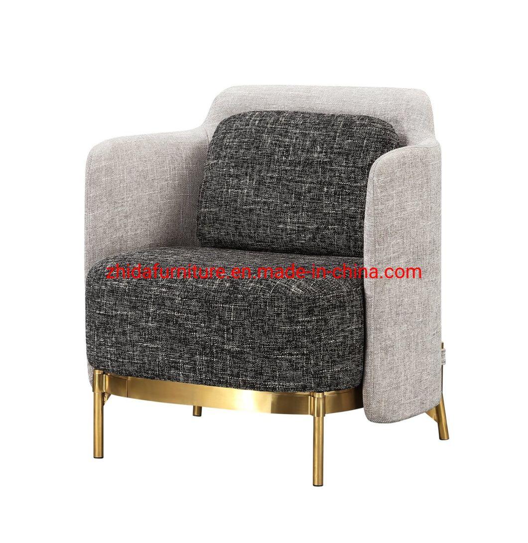 Metal Leg Leisure Style Modern PU Leather Chair for Coffee Shop