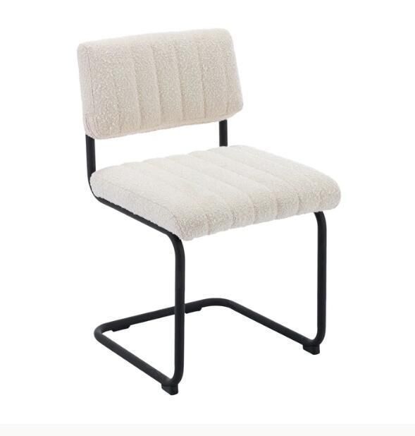 Italian Minimalist Modern Iron Frame Designer Fabric Dining Chair for Hotel Cafes and Restaurants Can Be Customized Dining Chair