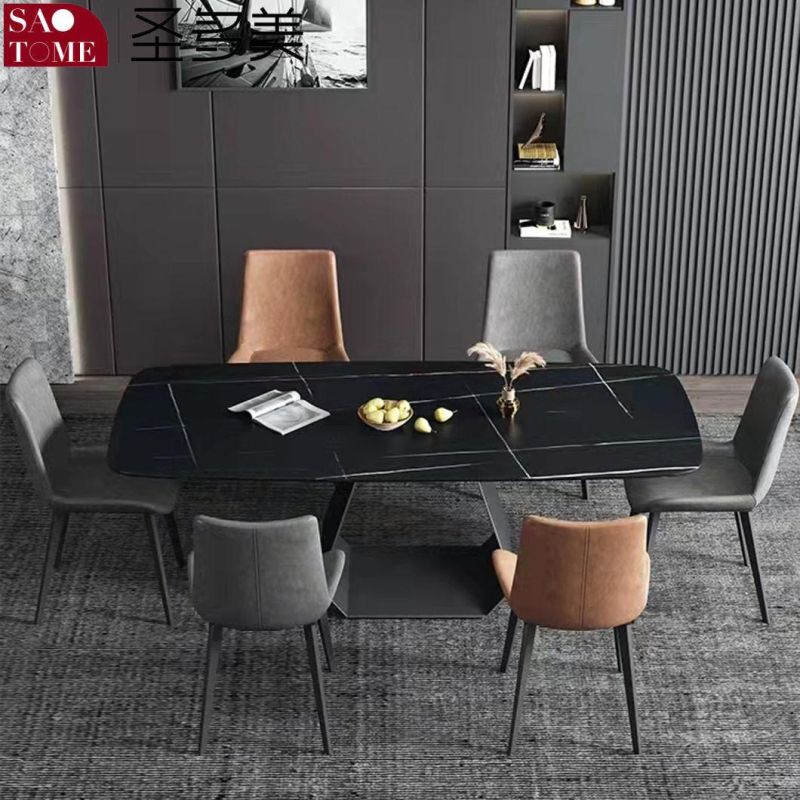 Modern Living Room Dining Room Furniture U-Shaped Steel Plate Dining Table