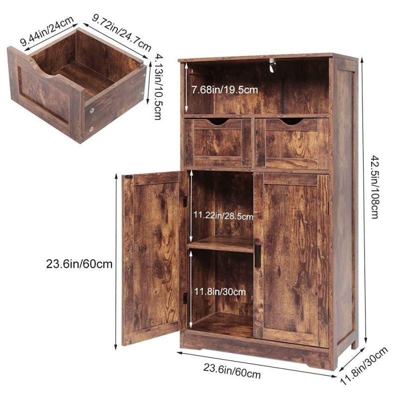 Living Room Cabinets, Home Office, Country Brown